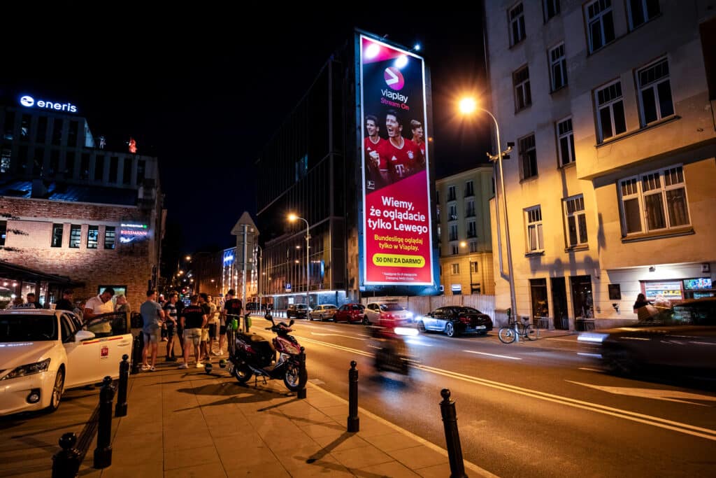 Kampania wielkoformatowa dla Viaplay w Warszawie
