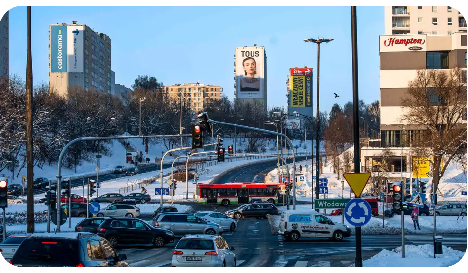 Lublin, reklama wielkoformatowa,