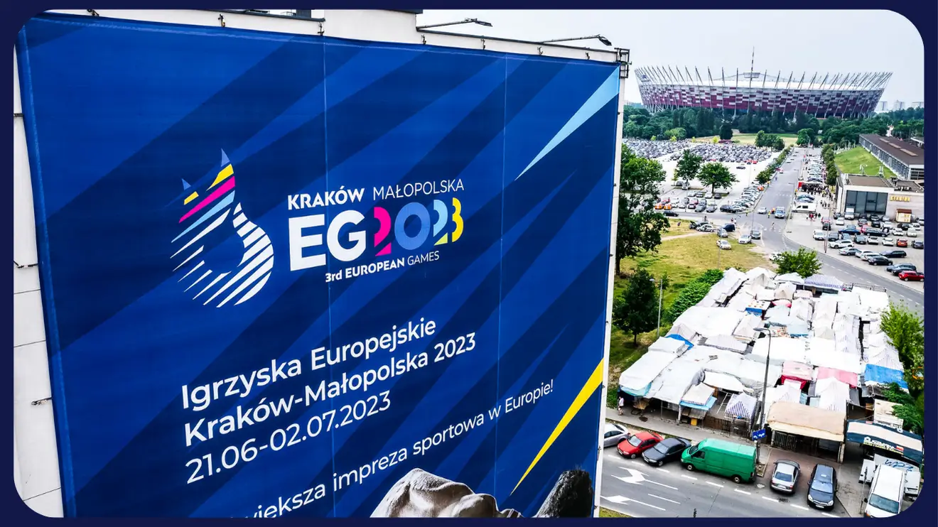 Igrzyska Europejskie Kraków, reklama wielkoformatowa