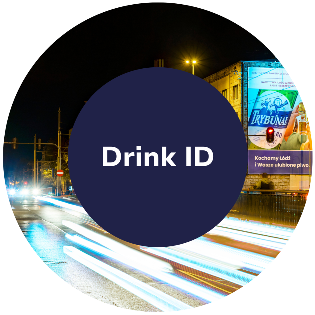 Drink ID, kampania w Łodzi, wielki format, Grupa RW