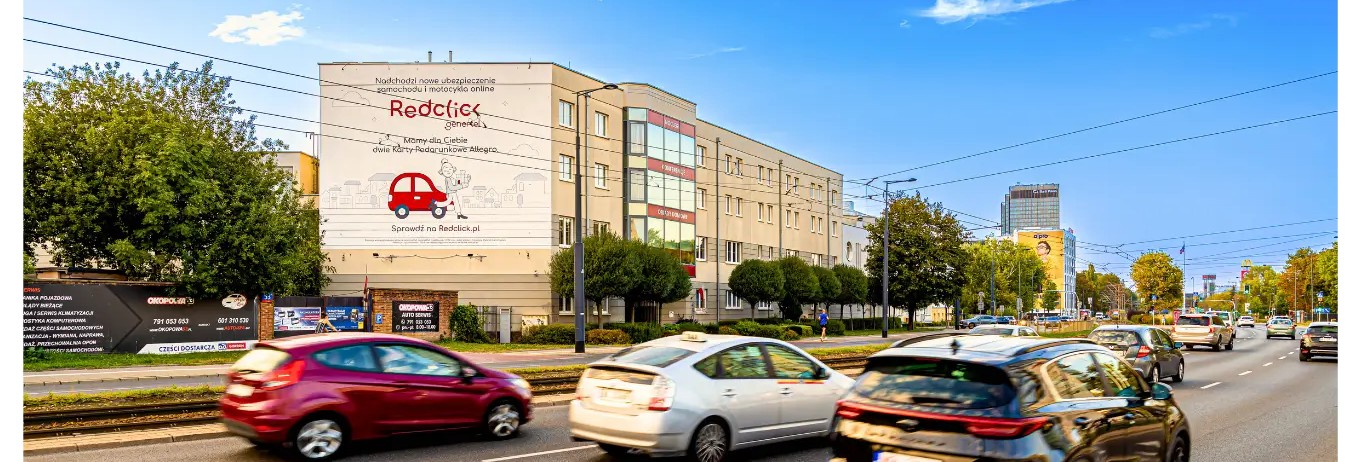 Kampania Red Click Genertel – mural w Warszawie i wielki format we Wrocławiu oraz Poznaniu