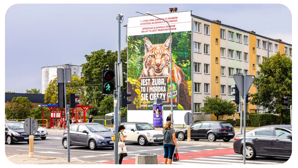 Eko mural Żubr Białystok, Grupa RW, farba KNOxOUT
