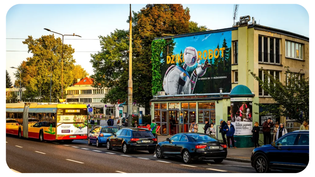 Reklamowy mural Dziki Robot stworzony przez Grupę RW