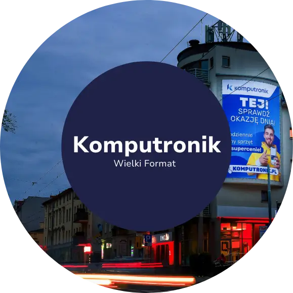Wielkoformatowa reklama Komputronik w Poznaniu - GRUPA RW