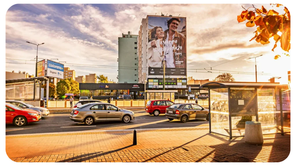 Prestiżowa lokalizacja reklamy Designer Outlet w Sosnowcu - GRUPA RW