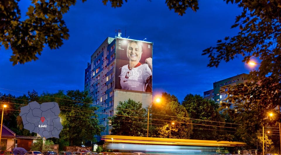 Nośniki reklamowe kampanii OOH w Łodzi – kobieca reprezentacja, Grupa RW