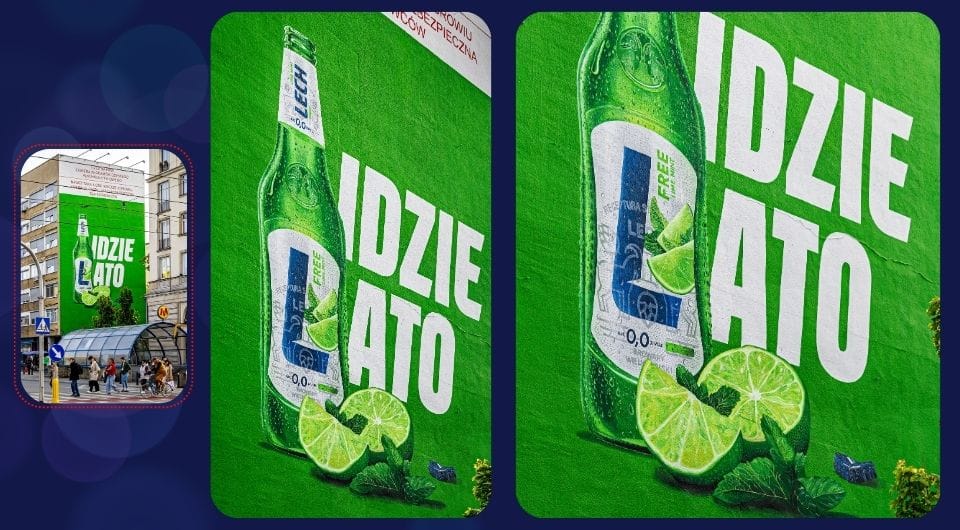 Mural LECH w Warszawie – początek sezonu letniego w przestrzeni miejskiej
