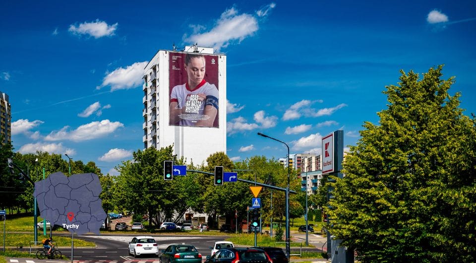 Nośniki reklamowe kampanii OOH w Tychach – kobieca piłka nożna, Grupa RW